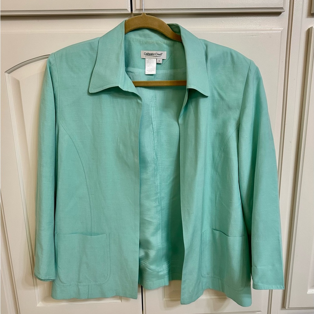 Coldwater Creek Jacket in Pale Turquoise